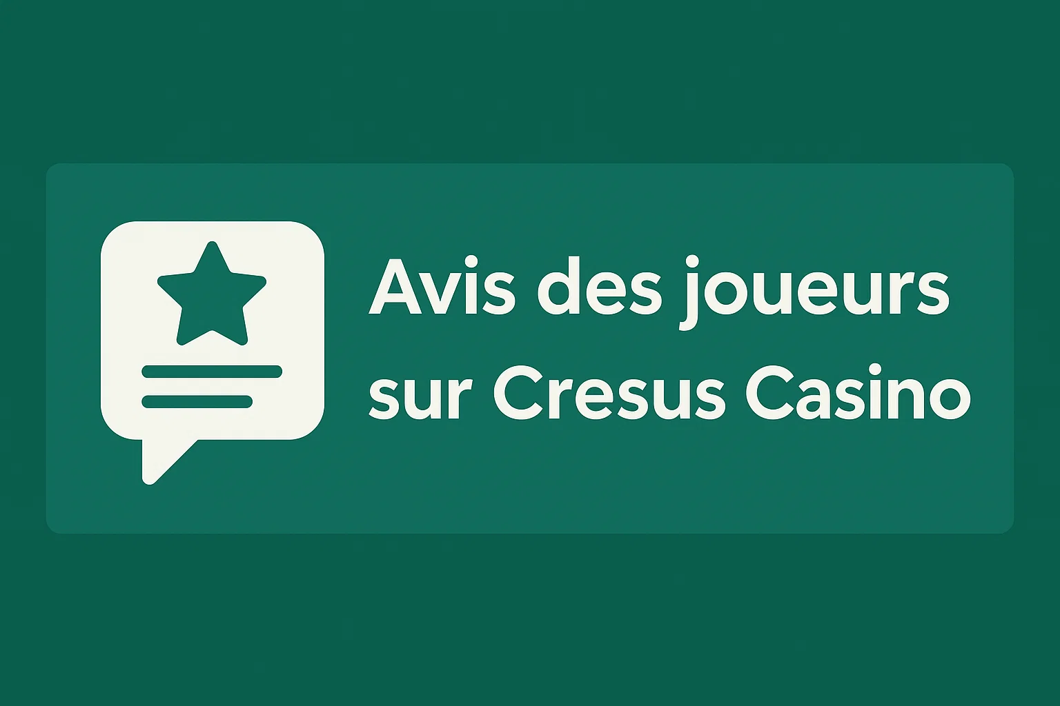 Avis des joueurs sur Cresus Casino